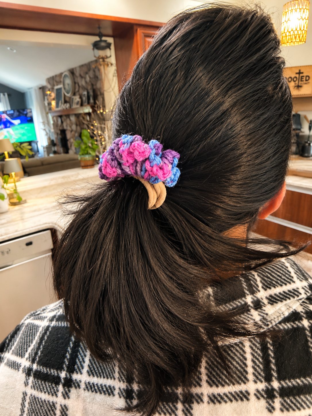 Crocheted Flower Hair Ties | Handmade Hair Accessories - Image 2