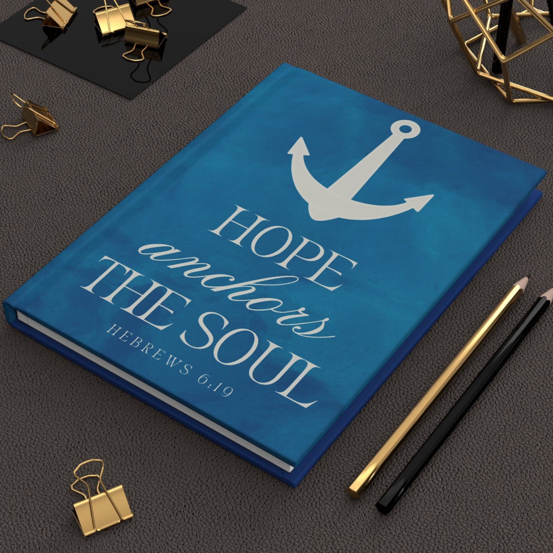 Christian Journal – Hebrews 6:19 Scripture Anchor Hardcover Design