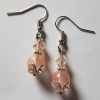 Coral Crystal Dangle Earrings