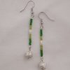 Green Bauble Dangle Earrings