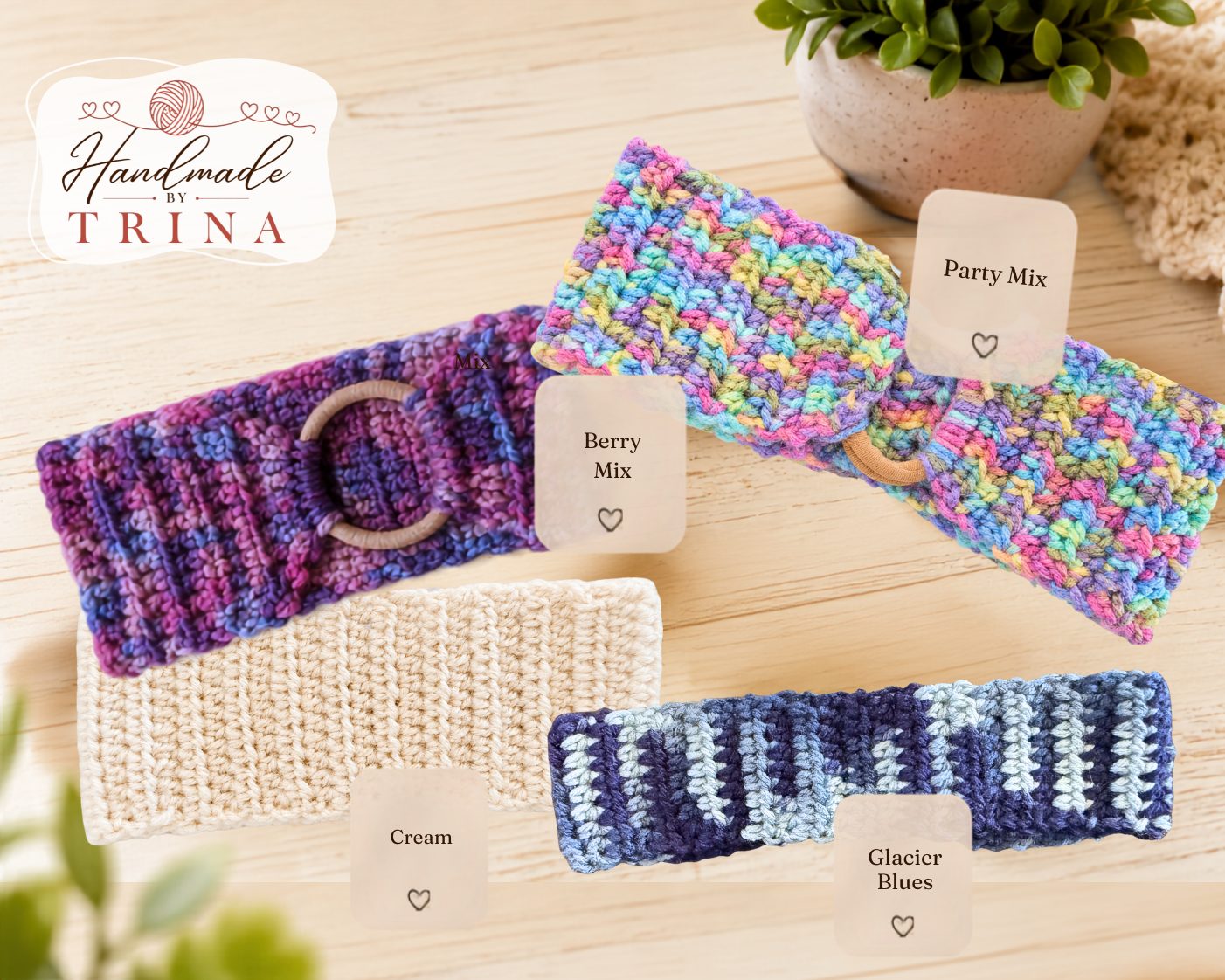 Crochet Head Wraps | Handmade Crochet Headbands - Image 2