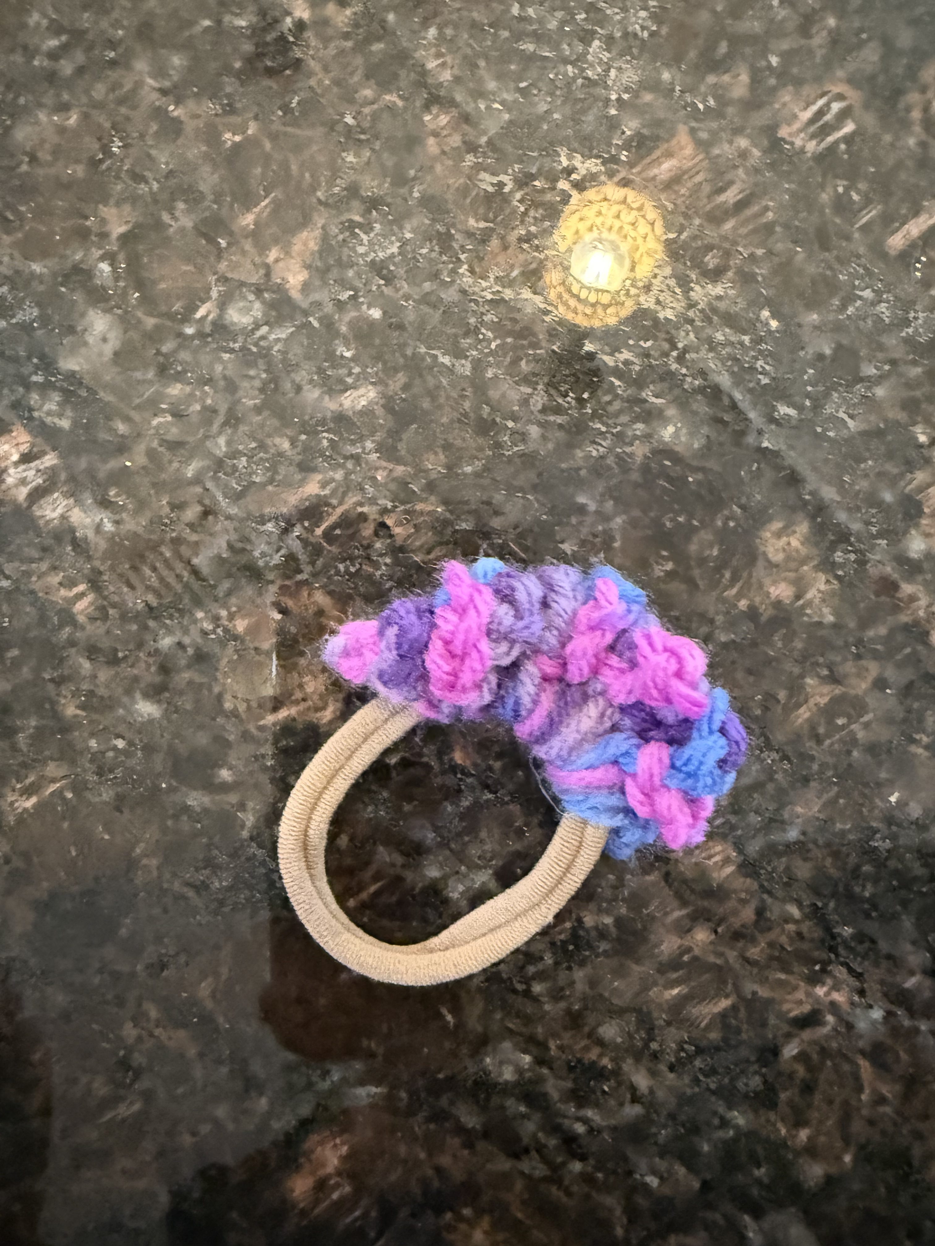 Crocheted Flower Hair Ties | Handmade Hair Accessories - Image 4