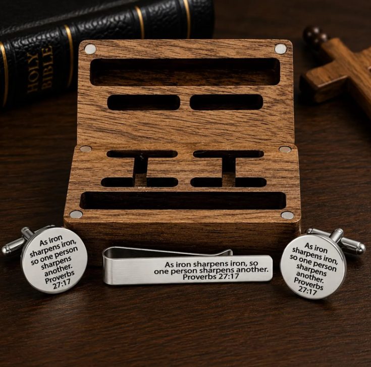 As Iron Sharpens Iron Boxed Gift Set For Him 20mm