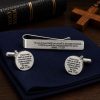 Mustard Seed Faith Tie Clip 15mm Cuff Link Set
