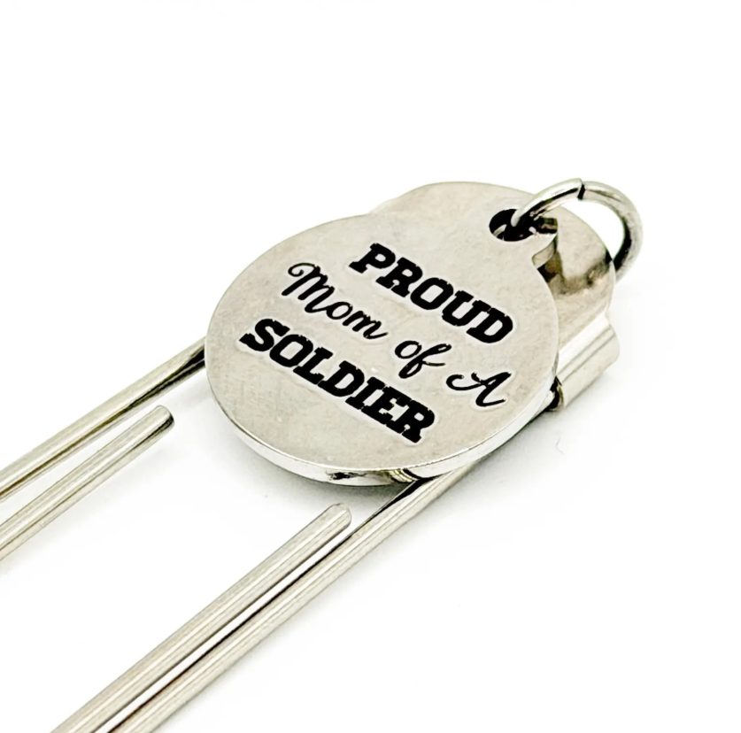 Proud Mom Of A Soldier Paperclip Bookmark - Image 2