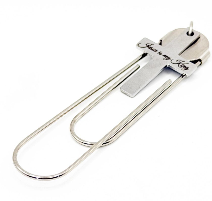 Jesus Is My King Cross Paperclip Bookmark - Image 2