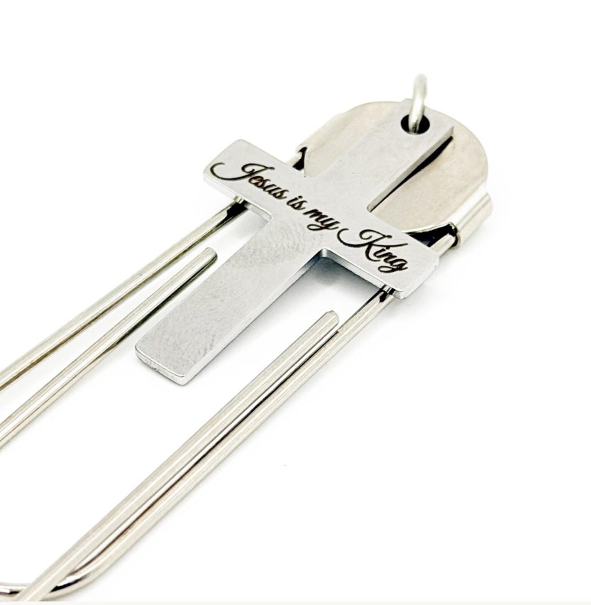 Jesus Is My King Cross Paperclip Bookmark - Image 3