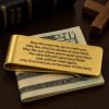 Goldtone Irish Blessing Money Clip