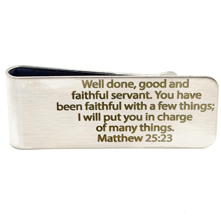 Matthew 25 23 Faithful Servant Money Clip - Image 2