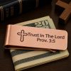 Rose-Gold Trust In The Lord Prov 3 5 Money Clip