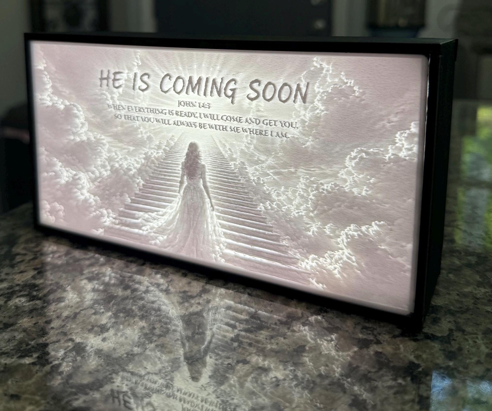 He is Coming Soon Bride with Stairs - Image 2