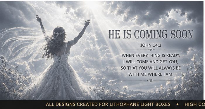 He is Coming Soon Bride with Flowers - Image 2