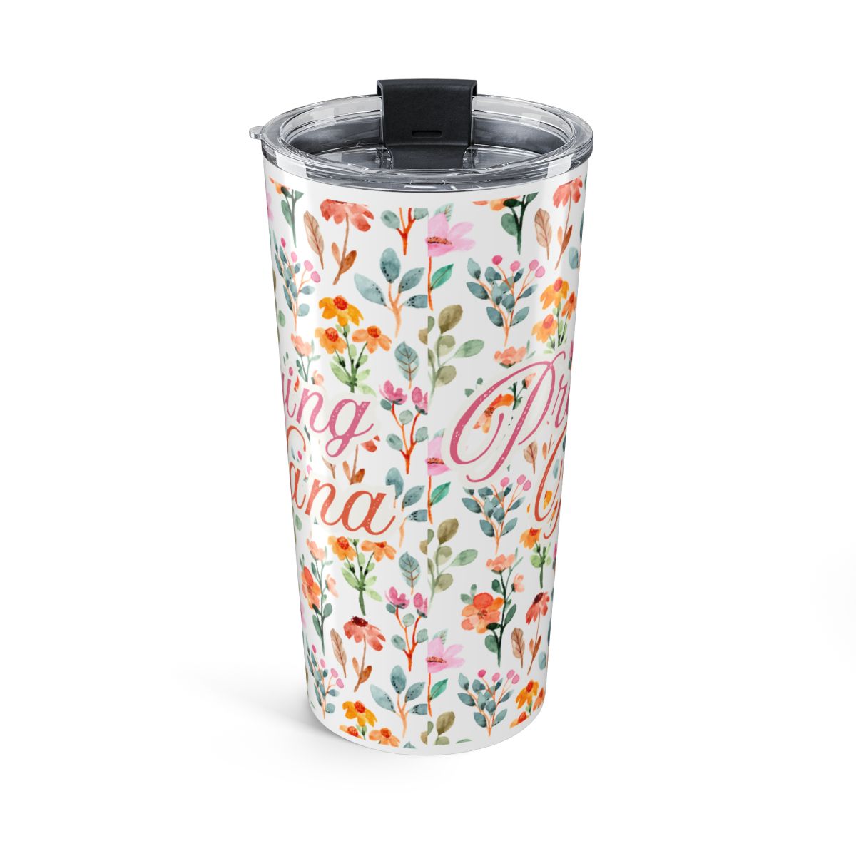 Nana Gift Tumbler – 20oz Floral Insulated Praying Grandma Cup - Image 2