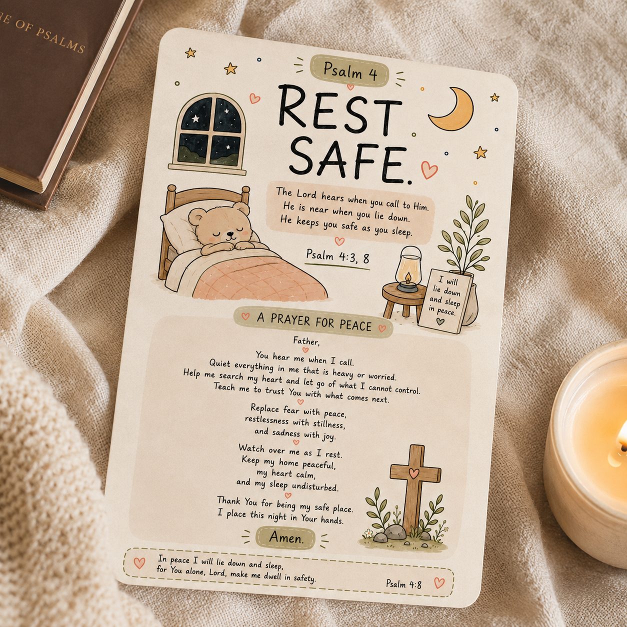 Psalm 4 Prayer Card