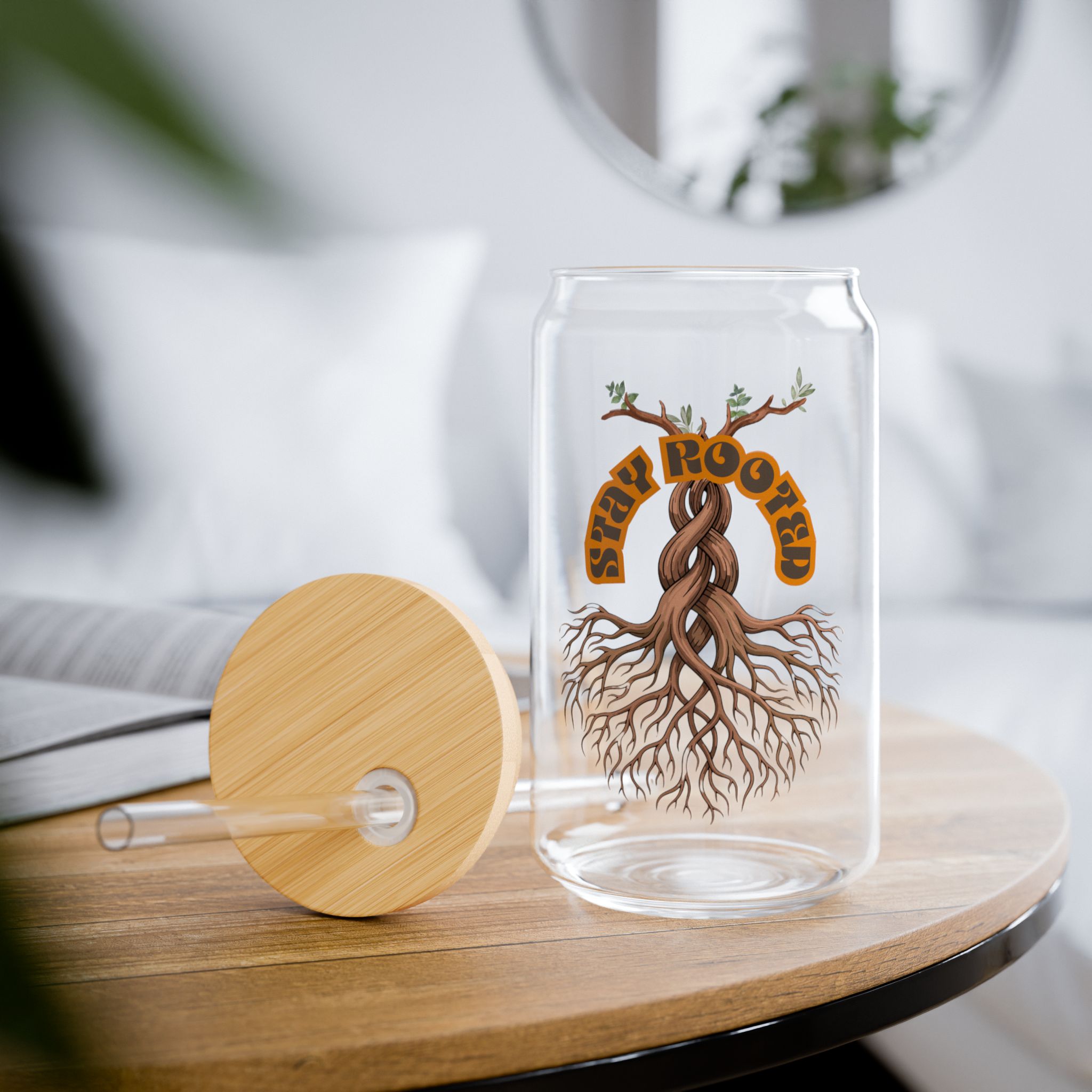 Stay Rooted Glass Tumbler — Inspirational Personal Growth Gift