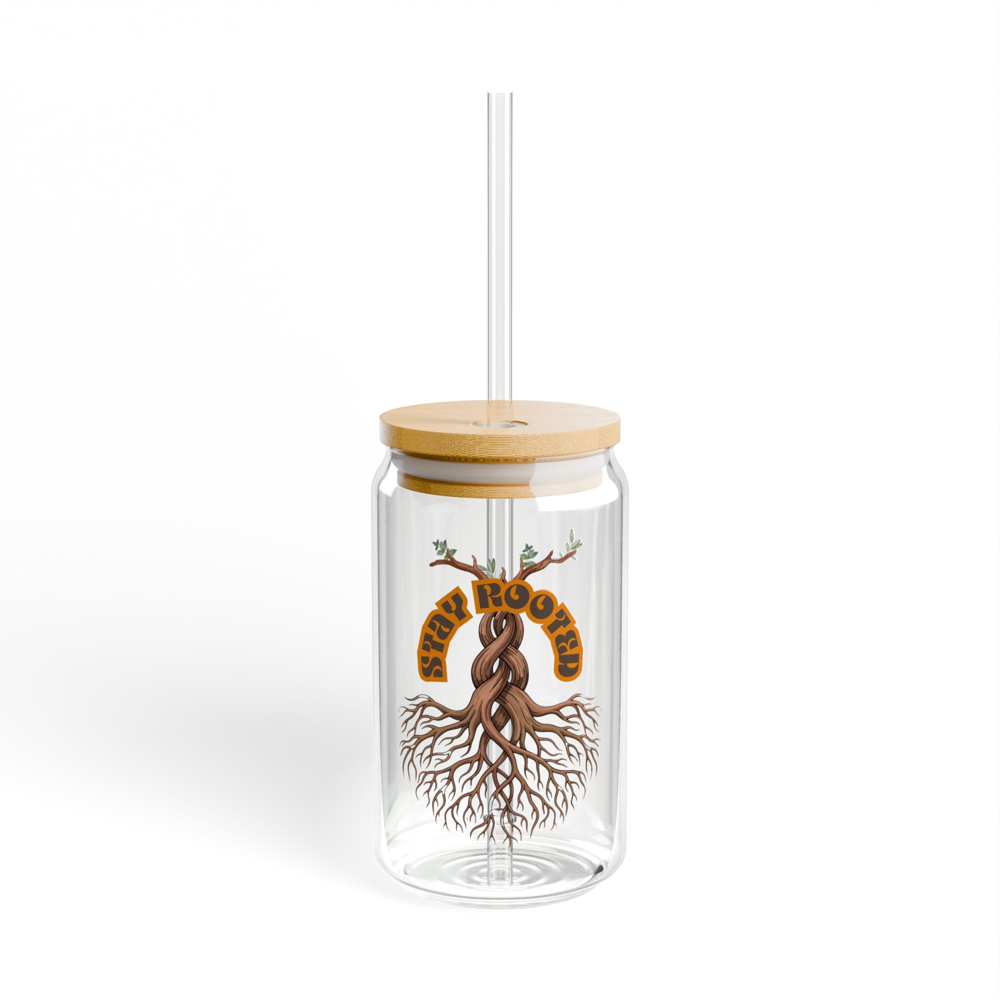 Stay Rooted Glass Tumbler — Inspirational Personal Growth Gift - Image 2