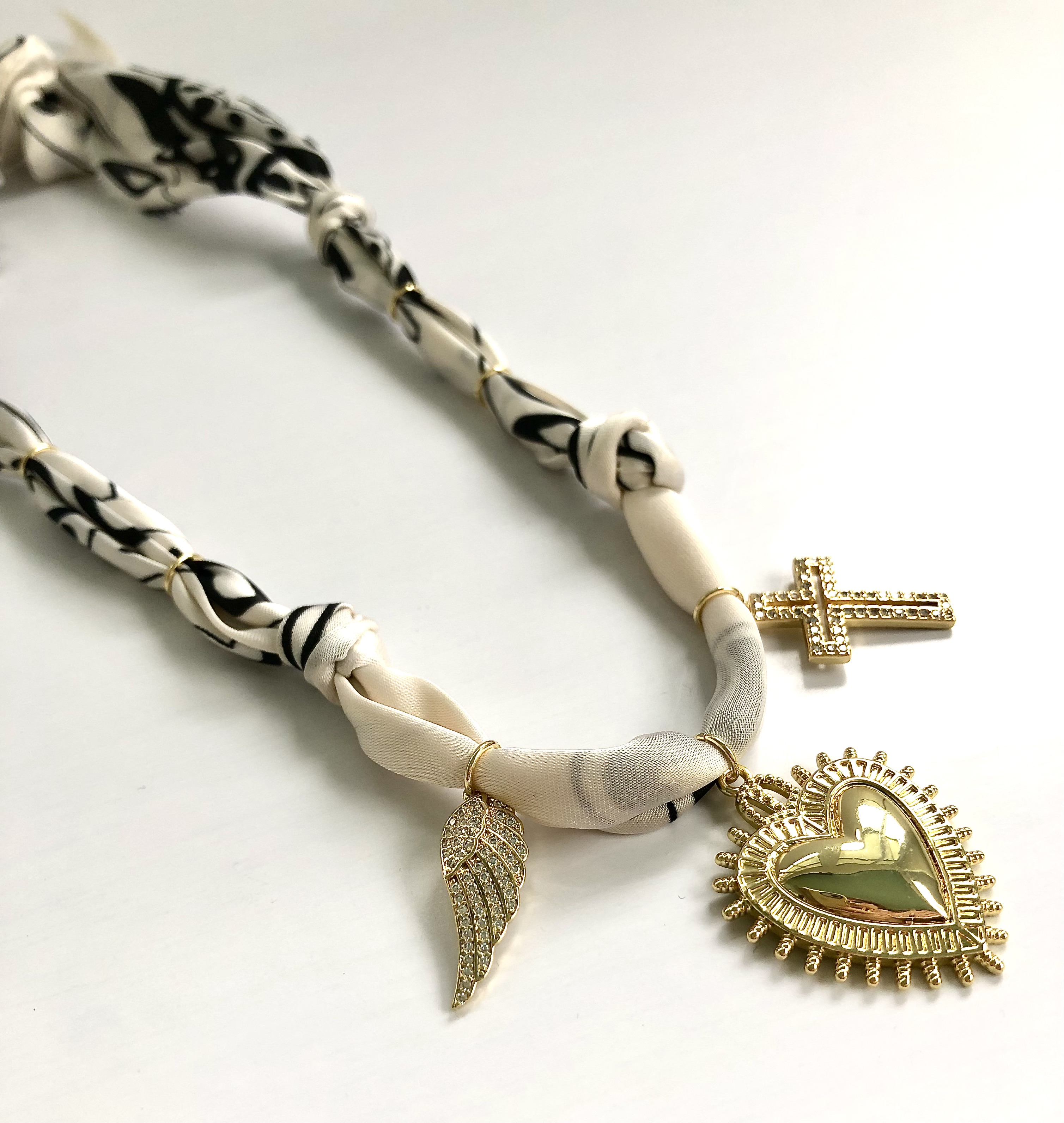 Under His Wings Bandana Charm Necklace - Image 3