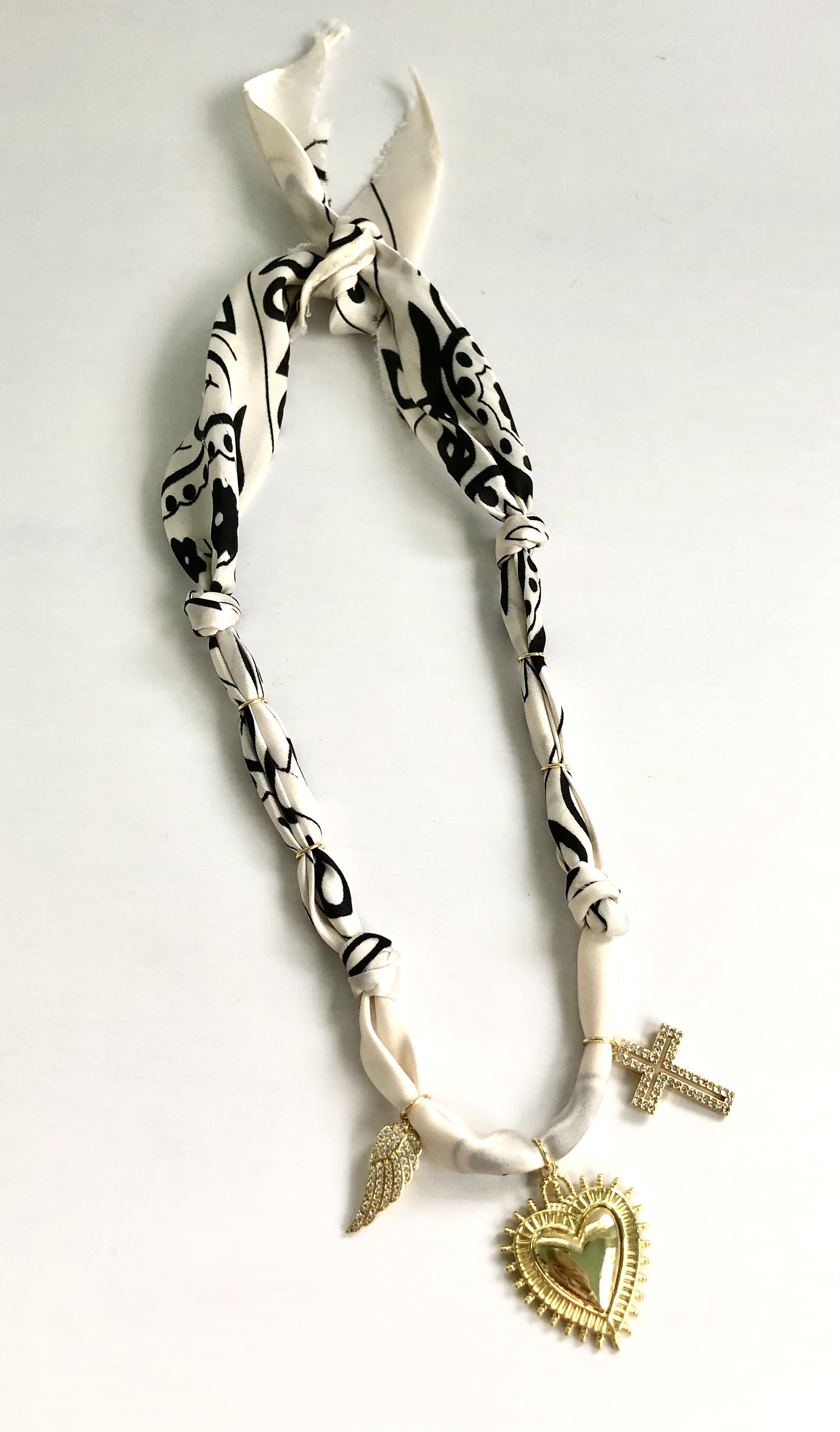 Under His Wings Bandana Charm Necklace - Image 2