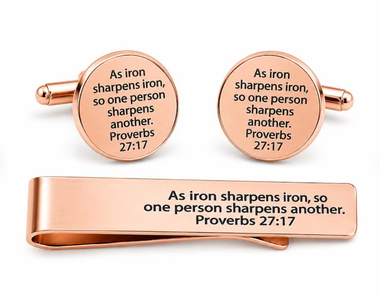 As Iron Sharpens Iron Rose Goldtone Gift Set - Image 2