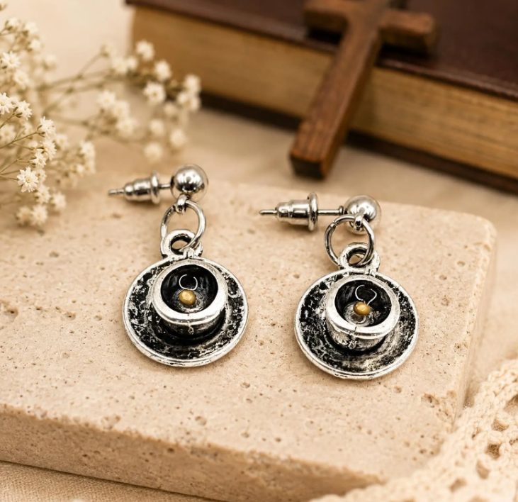 Cup Full Of Faith Mustard Seed Earrings