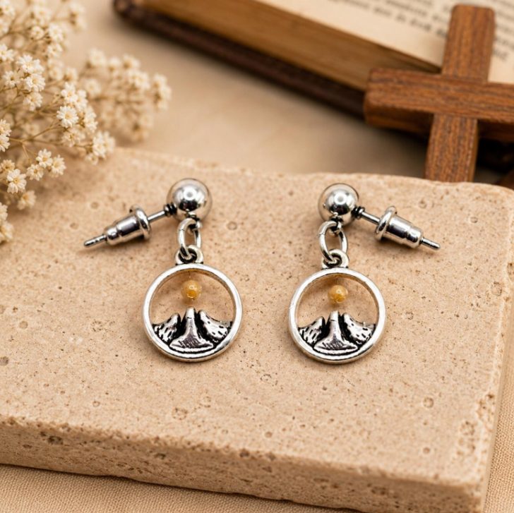 Mountain Moving Faith Mustard Seed Earrings