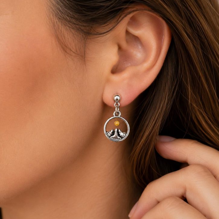 Mountain Moving Faith Mustard Seed Earrings - Image 2