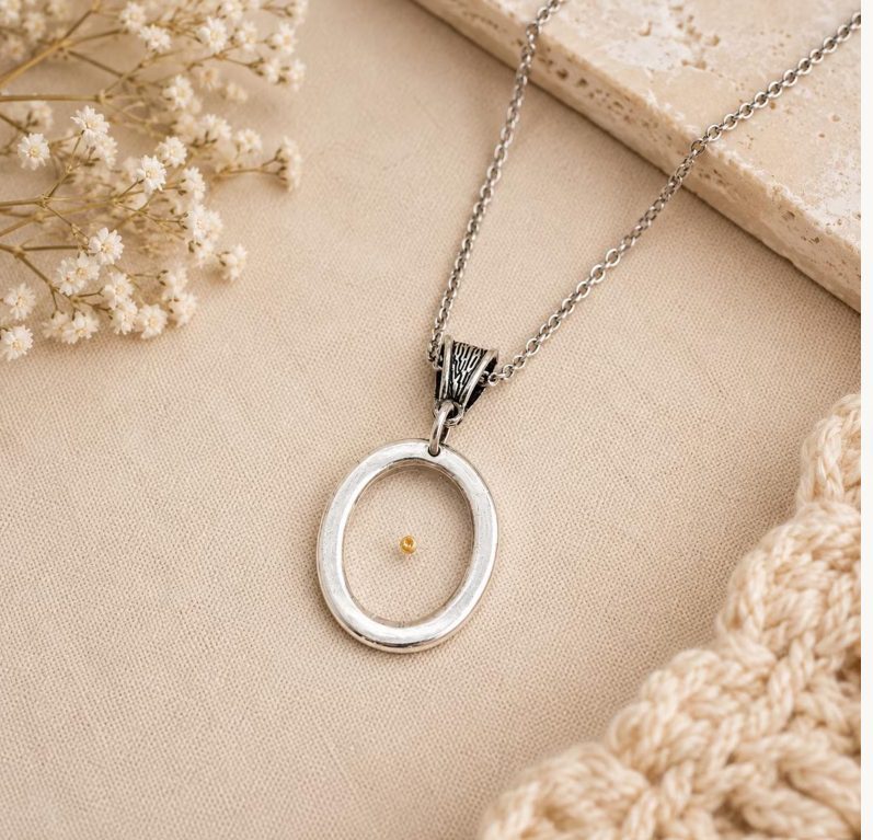 Mustard Seed Open Oval Necklace