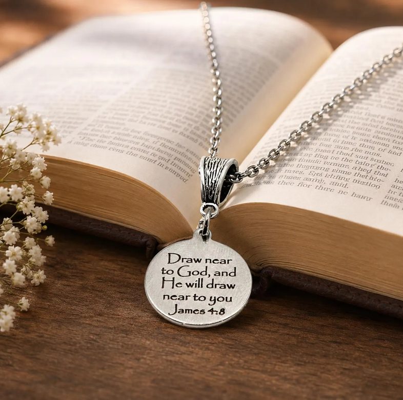 Draw Near To God Scripture Necklace