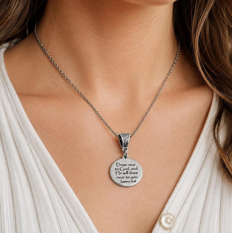 Draw Near To God Scripture Necklace - Image 2