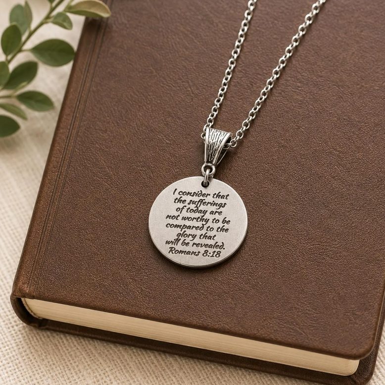 Glory To Be Revealed Romans 8 18 Necklace