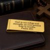 God Is Our Refuge And Strength Goldtone Money Clip