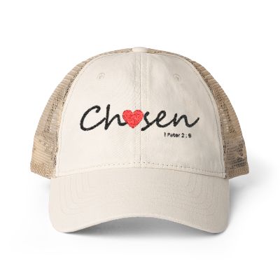 Christian Trucker Hat – Bible Verse Scripture Embroidered Washed Meshback Cap - Image 2
