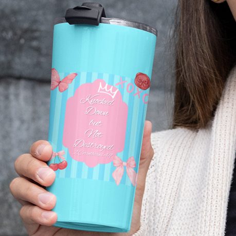 Scripture Tumbler – 20oz Insulated with 2 Corinthians 4:8-9