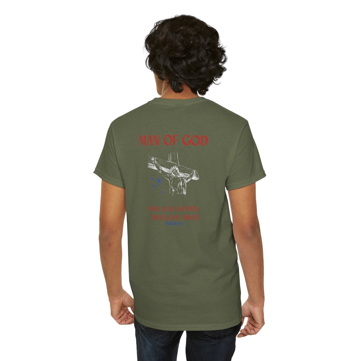 Man of God Shirt – Faith Statement Christian Graphic Tee - Image 7