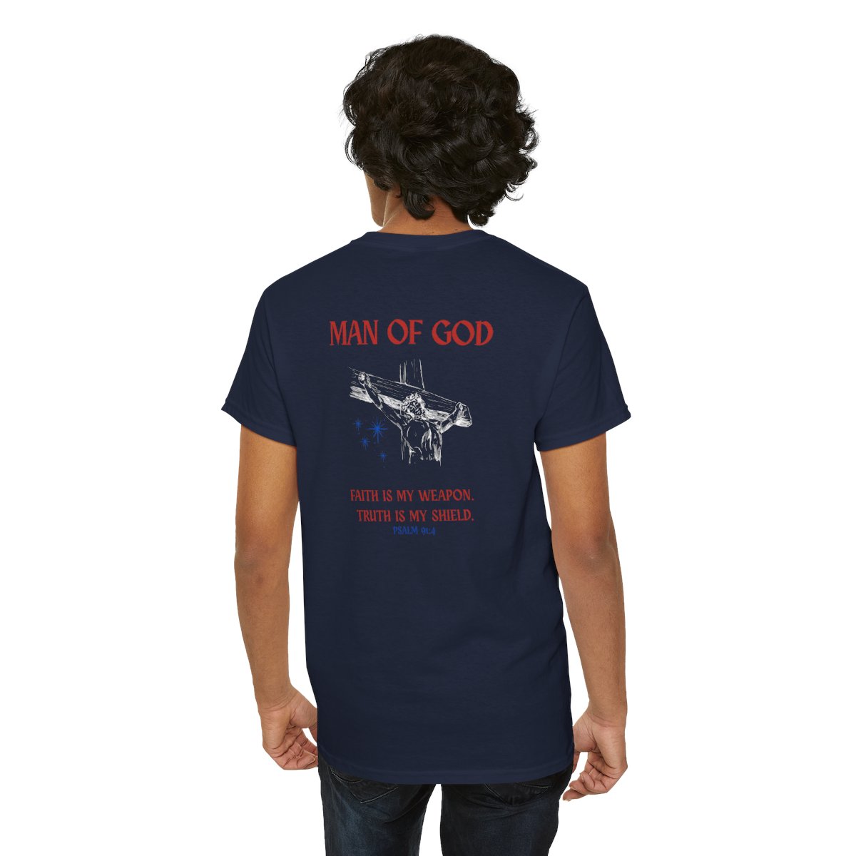 Man of God Shirt – Faith Statement Christian Graphic Tee - Image 9