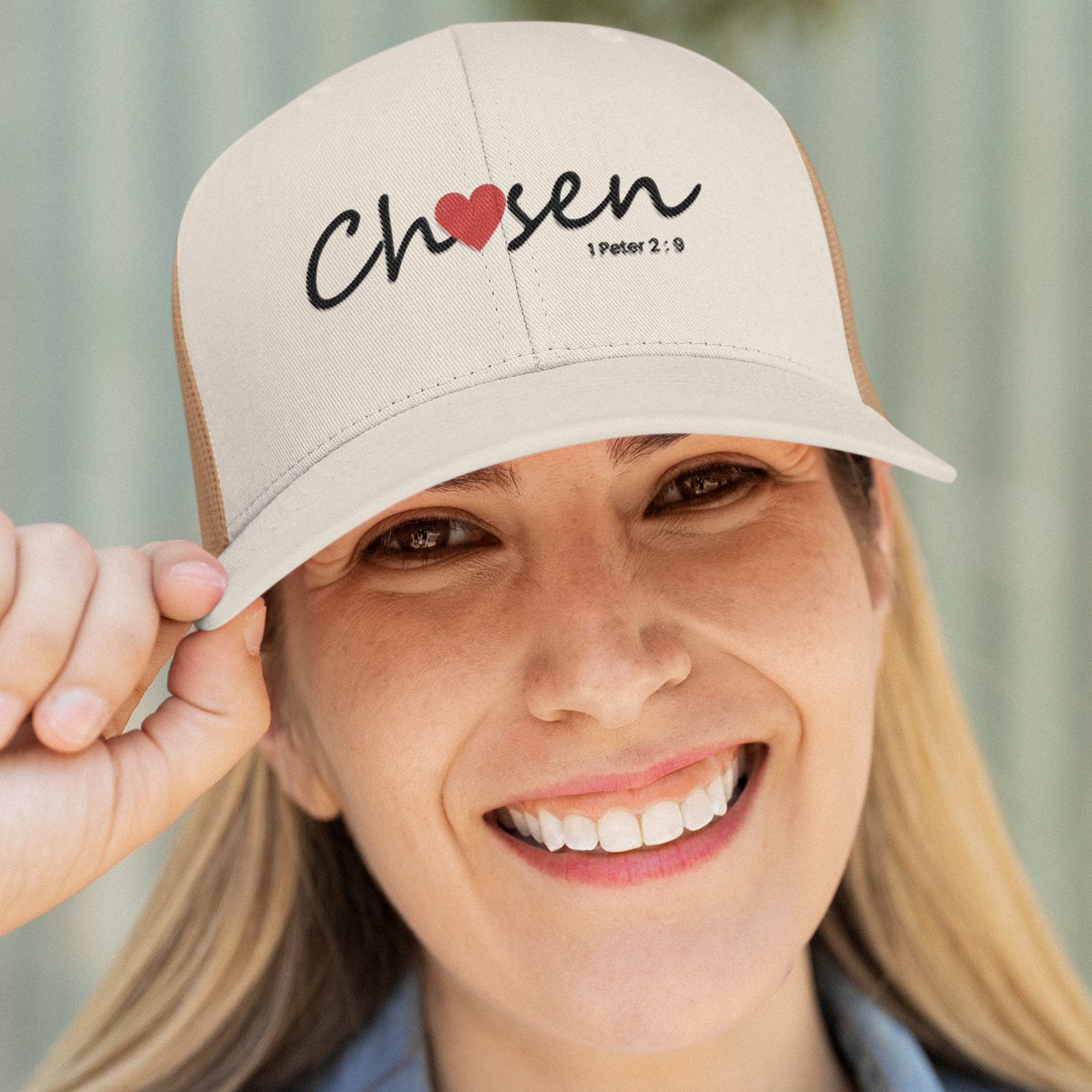 Christian Trucker Hat – Bible Verse Scripture Embroidered Washed Meshback Cap