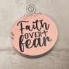 Faith over Fear Stone Car Coasters (set of 2)