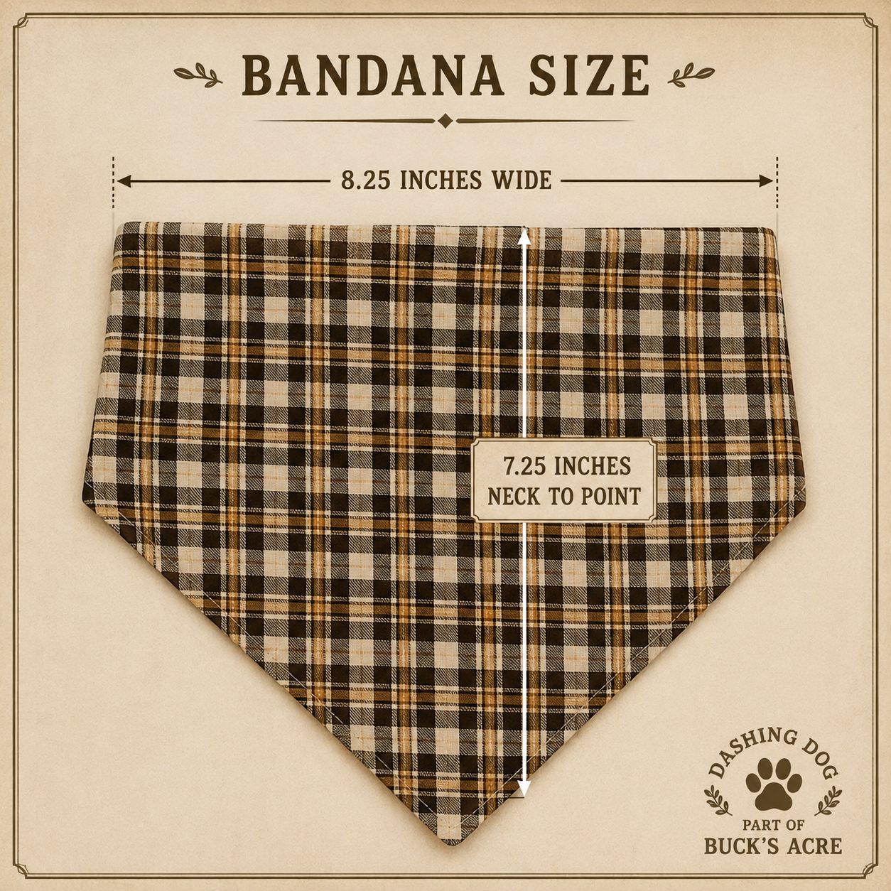 Cedar Crossing Reversible Dog Bandana - Image 4