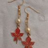 Pearl & Russet Dangle Earrings