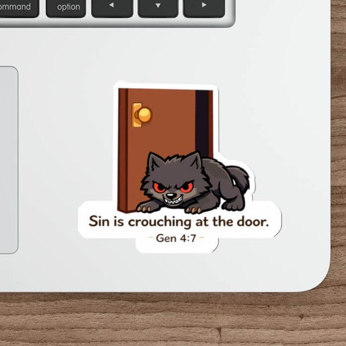 Sin Is Crouching Sticker | Genesis 4:7