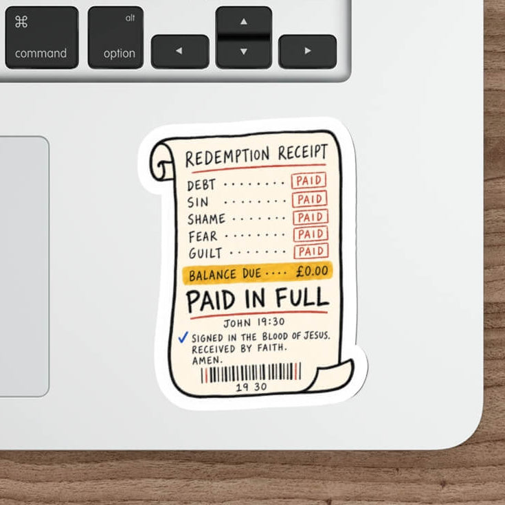 Paid In Full Sticker | John 19:30 Christian Sticker