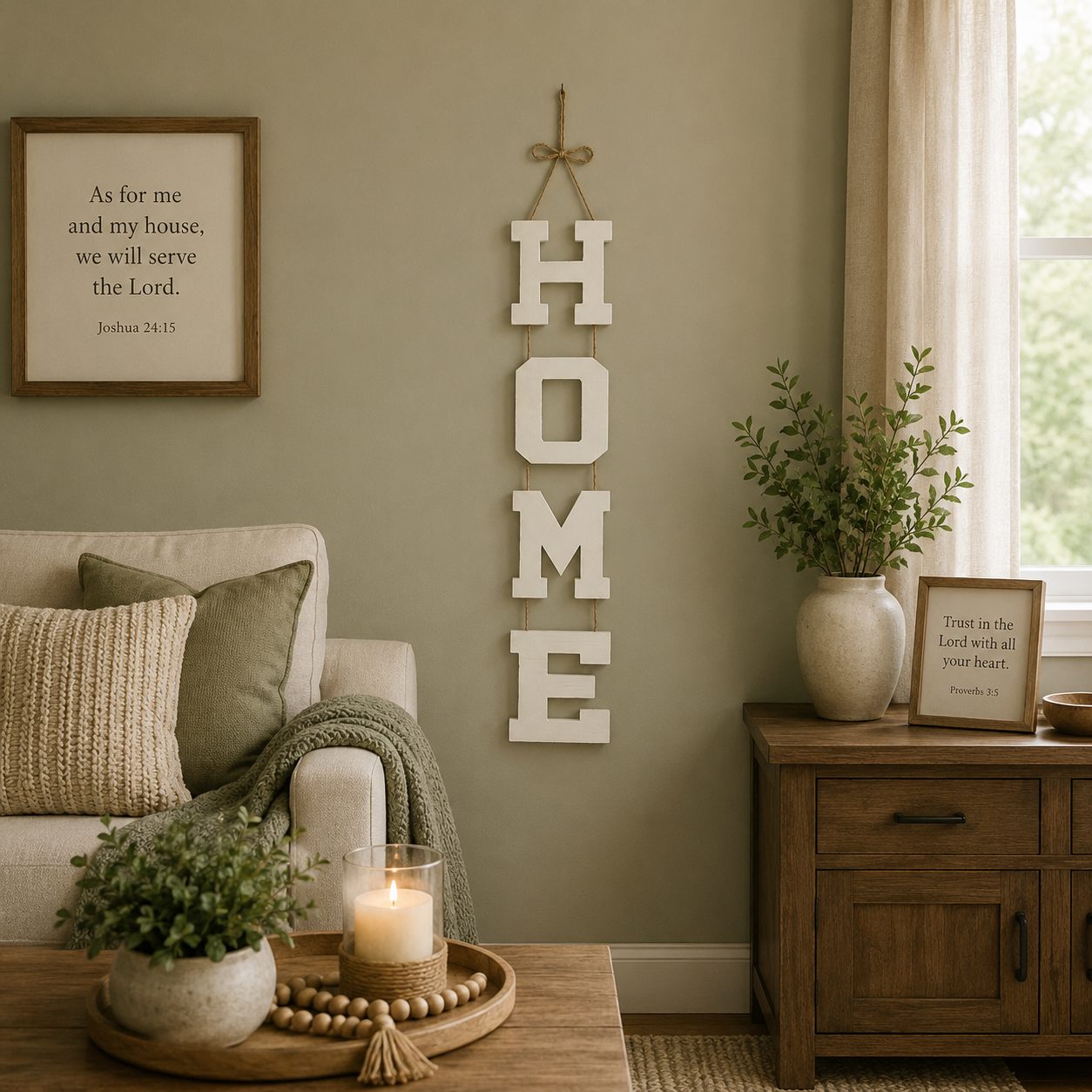 HOME Wooden Wall Hanging | Christian Home Decor