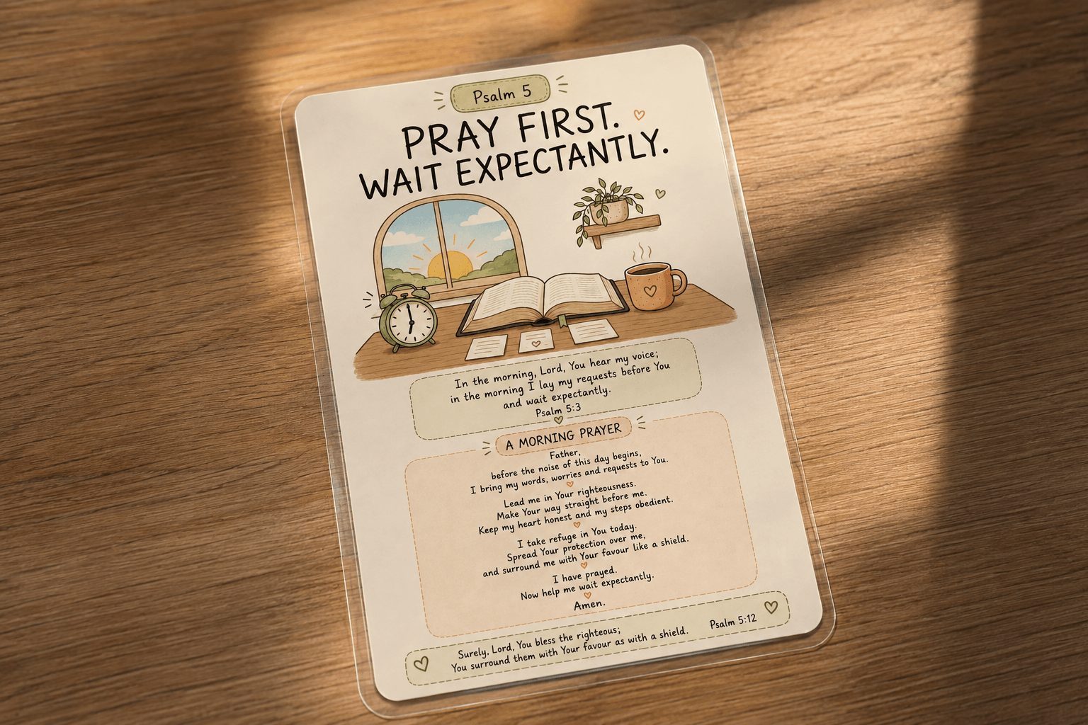 Psalm 5 Prayer Card - Image 2