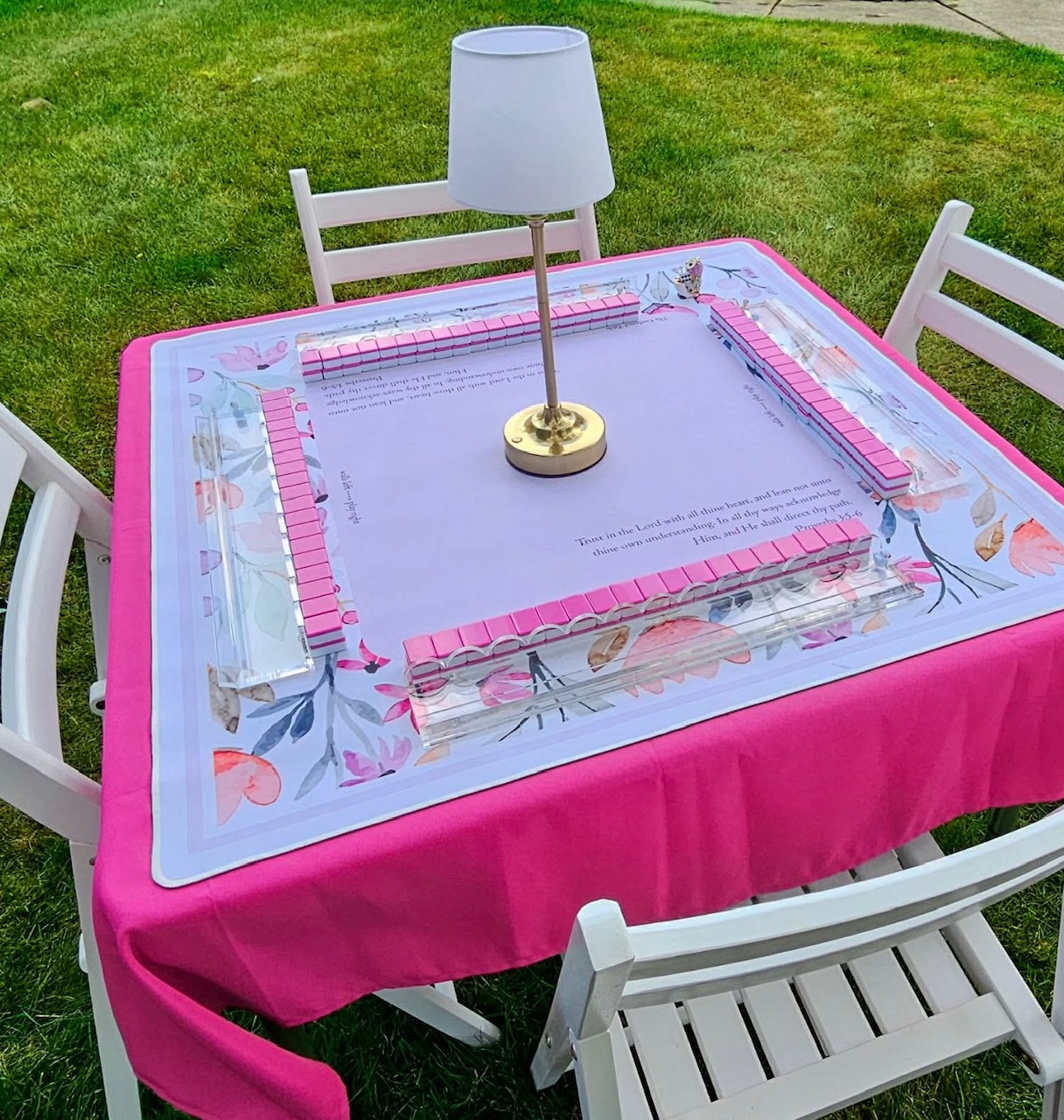 Mahjong Mat - Neoprene 33x33in Wildflower - Image 2