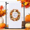 In Everything Give Thanks Waffle Weave Kitchen Towel: Fall Decor