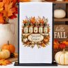 Seasoned With Grace Fall Kitchen Towel: Fall Kitchen Decor