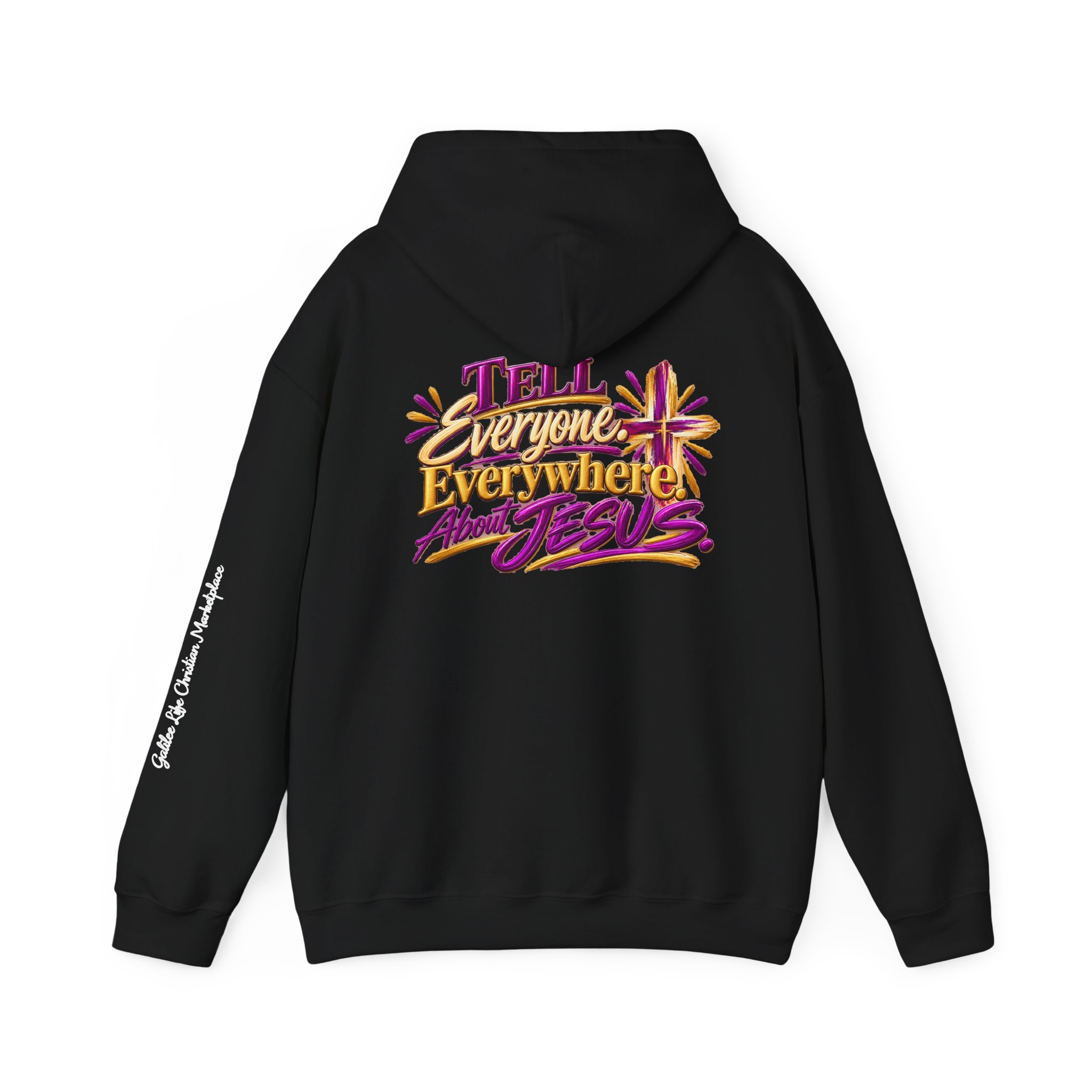 Personalized Tell Everyone. Everywhere. About Jesus. Unisex Heavy Blend™ Hooded Sweatshirt - Image 14