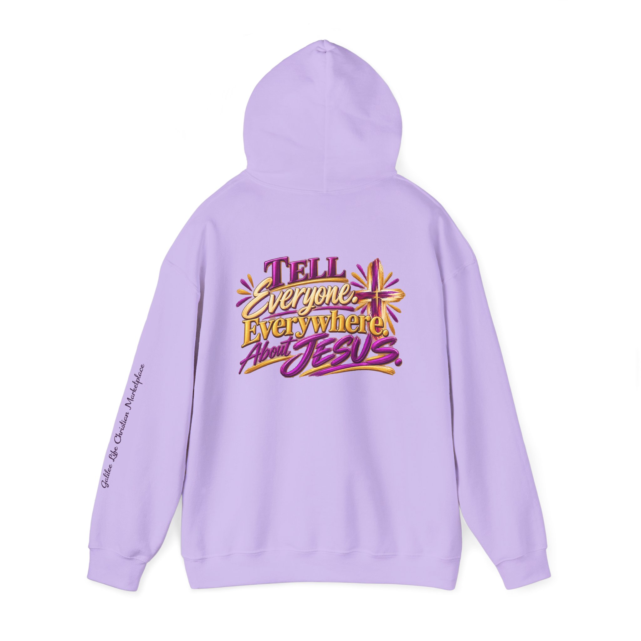 Personalized Tell Everyone. Everywhere. About Jesus. Unisex Heavy Blend™ Hooded Sweatshirt