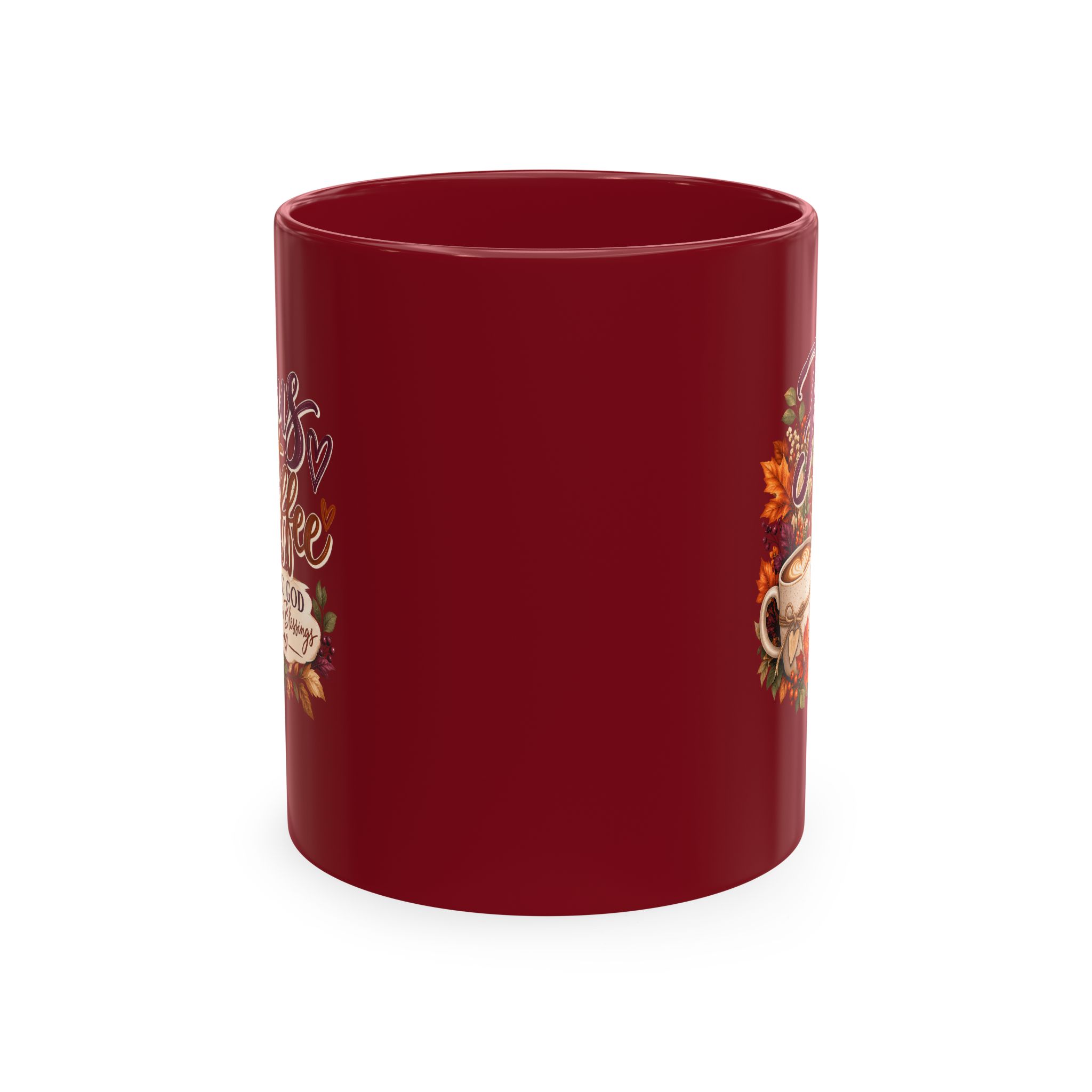 Personalized Jesus + Coffee Traditional Ceramic Mug - Image 5