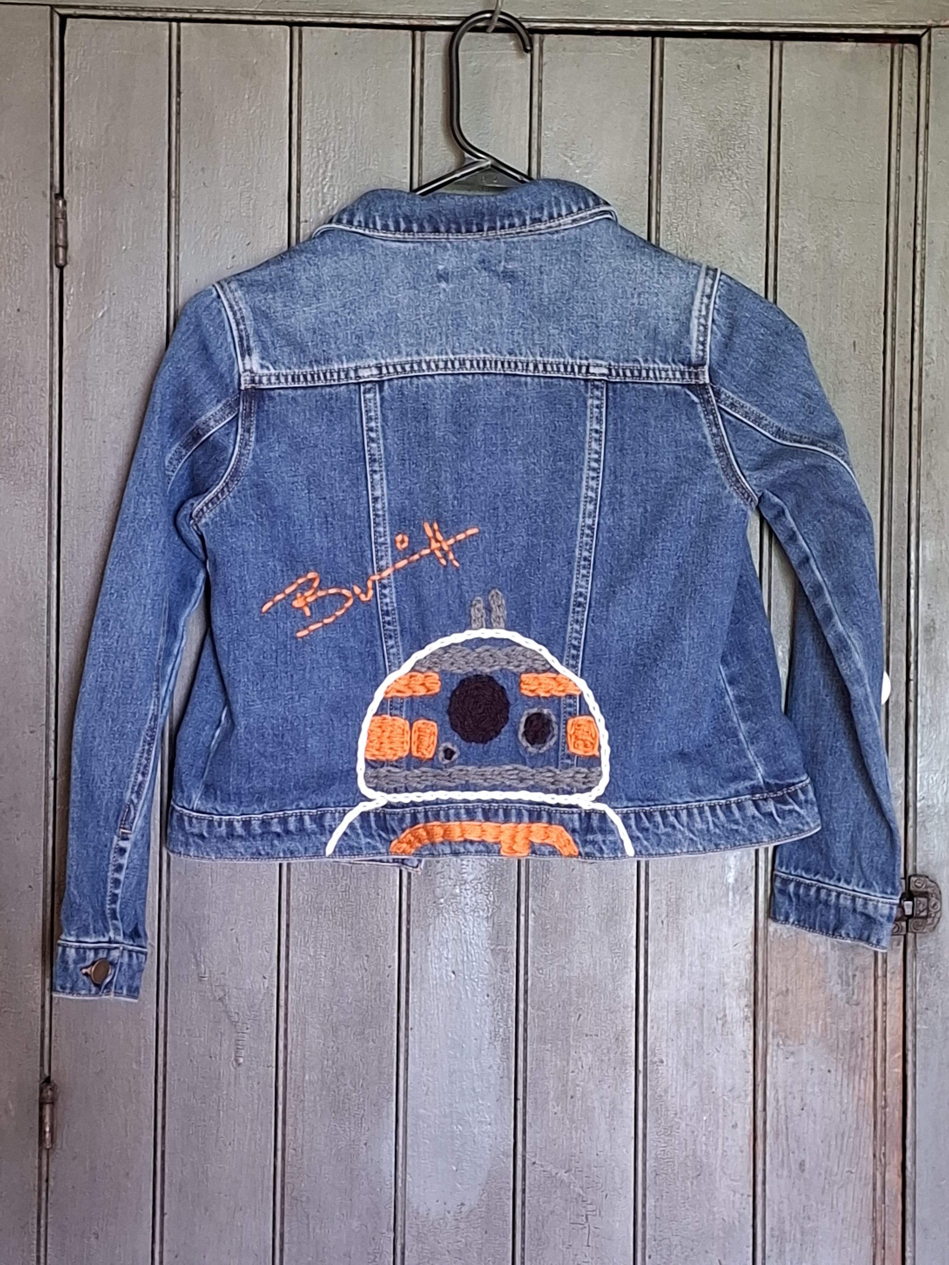 BB-8 Hand Embroidered Denim Jacket - Image 4